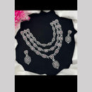 Manisha Jewellery Silver Plated American Diamond Necklace Set