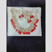 Manisha Jewellery Gold Plated Kundan Stone And Beads Necklace Set