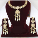 Manisha Jewellery Gold Plated Kundan Stone And Beads Necklace Set