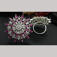Manisha Jewellery Silver Plated Crystal Stone Ring
