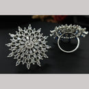 Manisha Jewellery Silver Plated Crystal Stone Ring