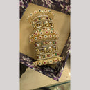 Manisha Jewellery Gold Plated Pota Stone And Pearls Bangle Set