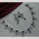 Manisha Jewellery Silver Plated Elegant American Diamond Necklace Set