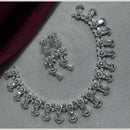Manisha Jewellery Silver Plated Elegant American Diamond Necklace Set