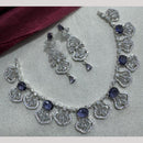 Manisha Jewellery Silver Plated Elegant American Diamond Necklace Set