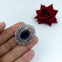 Manisha Jewellery  Elegant Silver-Plated American Diamond Ring for Women