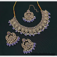 Manisha Jewellery Gold Plated Crystal & Beads Elegant Necklace Set