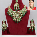 Manisha Jewellery Traditional Gold Plated Kundan Beads & Meenakari Art Necklace Set