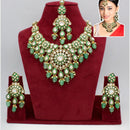 Manisha Jewellery Traditional Gold Plated Kundan Beads & Meenakari Art Necklace Set