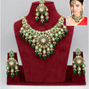 Manisha Jewellery Traditional Gold Plated Kundan Beads & Meenakari Art Necklace Set