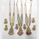Manisha Jewellery Designer Gold Plated Kundan and Pearls Timeless Ethnic Long Necklace Set