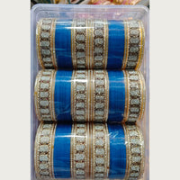 Manisha Jewellery Gold Plated Austrian Stone Acrylic Bangles Set
