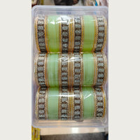 Manisha Jewellery Gold Plated Austrian Stone Acrylic Bangles Set