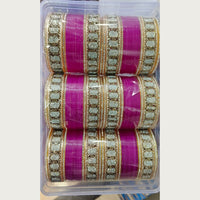 Manisha Jewellery Gold Plated Austrian Stone Acrylic Bangles Set