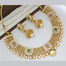 Manisha Jewellery Gold Plated Designer Pota And Pearl Necklace Set