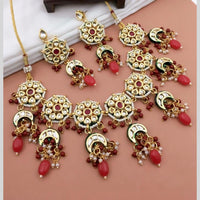 Manisha Jewellery Ethnic Radance Gold Plated Kundan Beads And Pearl Necklace Set