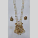 Manisha Jewellery Royal Glow Gold Plated Pota Stone And Pearl Necklace Set