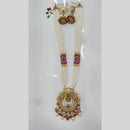 Manisha Jewellery Royal Glow Gold Plated Pota Stone And Pearl Necklace Set