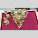 Manisha Jewellery Royal Charm Gold Plated Pota Stone Choker Necklace Set
