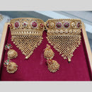 Manisha Jewellery Royal Charm Gold Plated Pota Stone Choker Necklace Set (One Set Only)