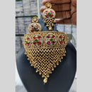Manisha Jewellery Royal Charm Gold Plated Pota Stone Choker Necklace Set