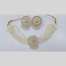 Manisha Jewellery Gold Plated Royal Kundan & Pearl Bride Choker Necklace Set