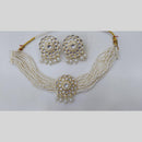 Manisha Jewellery Gold Plated Royal Kundan & Pearl Bride Choker Necklace Set