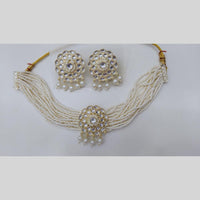 Manisha Jewellery Gold Plated Royal Kundan & Pearl Bride Choker Necklace Set
