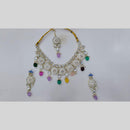 Manisha Jewellery Designer Gold Plated Crystal and Colorful Beads Ideal for Sarees, Lehengas, and Ethnic Outfits Necklace Set