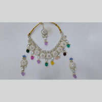 Manisha Jewellery Designer Gold Plated Crystal and Colorful Beads Ideal for Sarees, Lehengas, and Ethnic Outfits Necklace Set