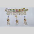 Manisha Jewellery Gold Plated Royal Pota & Pearl Bride Choker Necklace Set