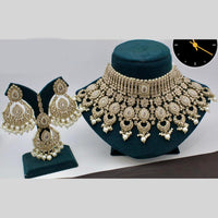 Manisha Jewellery Ethnic Gold Plated Crystal and Beads Perfect for Weddings and Cultural Events Choker Necklace Set