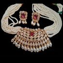 Manisha Jewellery Gold Plated Polki Kundan And Beads Necklace Set