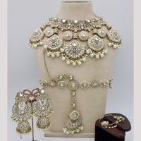 Manisha Jewellery Gold Plated Kundan Stone Semi-Bridal Necklace Set