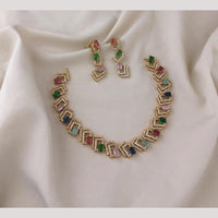 Manisha Jewelley Gold Plated Austrian Stone Necklace Set