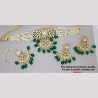 Manisha Jewellery Gold Plated Kundan Stone And Beads Choker Necklace