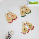 Manisha Jewellery Gold Plated Crystal Stone And Beads Pendant