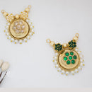 Manisha Jewellery Gold Plated Pota Stone And Beads Pendant