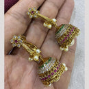 Manisha Jewellery Gold Plated Austrian Stone And Pearls Jhumki Earrings