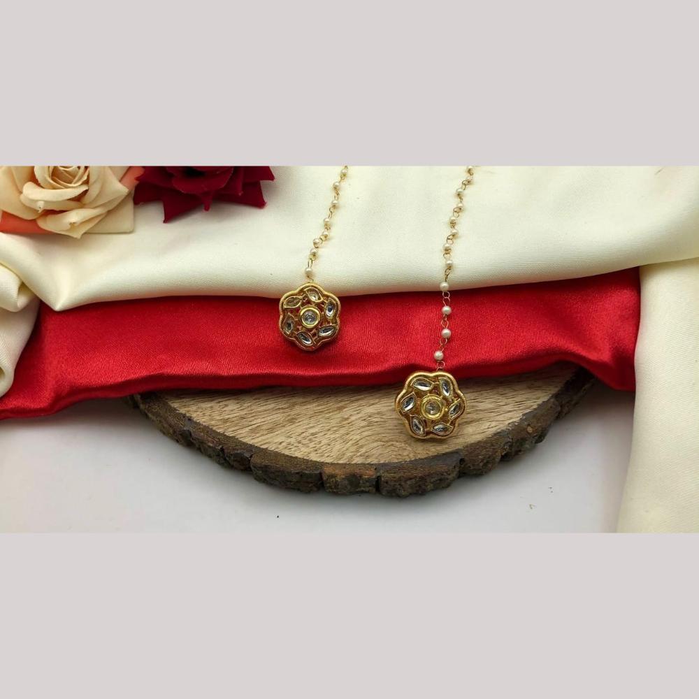 Manisha Jewellery Gold Plated Kundan Stone Maangtikka