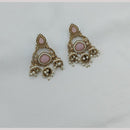 Manisha Jewellery Gold Plated Pota Stone And Pearl Jhumki Earrings