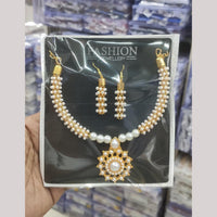 Manisha Jewellery Gold Plated Pearl Necklace Set