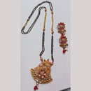 Manisha Jewellery Royal Aura Gold Plated Pota Stone Mangalsutra Set