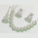 Manisha Jewellery Silver Plated Crystal Stone Beads And Pearl Necklace Set