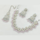 Manisha Jewellery Silver Plated Crystal Stone Beads And Pearl Necklace Set