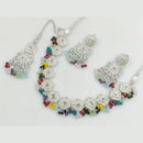 Manisha Jewellery Silver Plated Crystal Stone Beads And Pearl Necklace Set