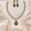 Manisha Jewellery Gold Plated American Diamond Necklace Set