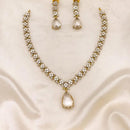 Manisha Jewellery Gold Plated American Diamond Necklace Set