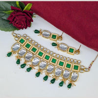 Manisha Jewellery Gold Plated Kundan Stone And Beads Choker Necklace