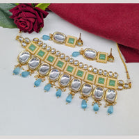 Manisha Jewellery Gold Plated Kundan Stone And Beads Choker Necklace